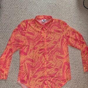 Princess Polly Pink and Orange Swirl Top